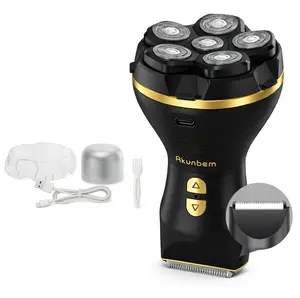 Akunbem 6D Dual Head Electric Bald Head Shaver, IPX7 Waterproof, Faster Shaving Without Irritating the Scalp, 360° Close Shave, Smooth & Bump-Free Shave,Designed for Bald Heads,2026 Gift Pick,Perfect Father's Day Gift,Gift for Dad, Husband, Boyfriend