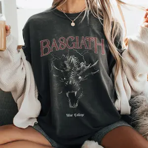 Comfort Color Basgiath war college Shirt, Distressed Fourth wing merch Shirt, Iron flame merch, Tairn and Violet Sorrengail Shirt, Bookish shirt, Reading shirt