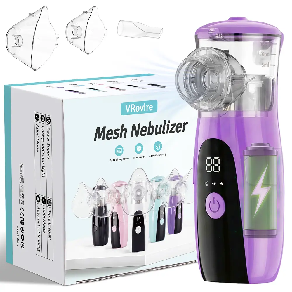 Rechargeable Nebulizer with Self-Cleaning Mode,USB-powered, Rechargeable Nebulizer, Handheld Smart Nebulizer, ,quiet operation, easy to use and maintain