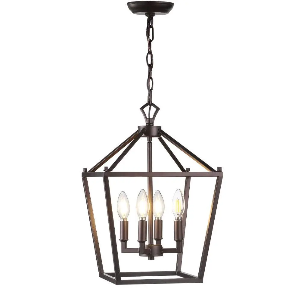 JONATHAN Y Bee Modern Bohemian Iron/Glass LED Pendant; for Living Room, Bedroom, Kitchen, Office