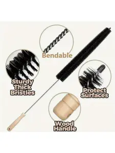 Washer & Dryer Vent Cleaning Brush with Long Flexible Rod & Spiral Bristles for Dust Removal & Blockage Prevention Ideal for Washing Machine Maintenance
