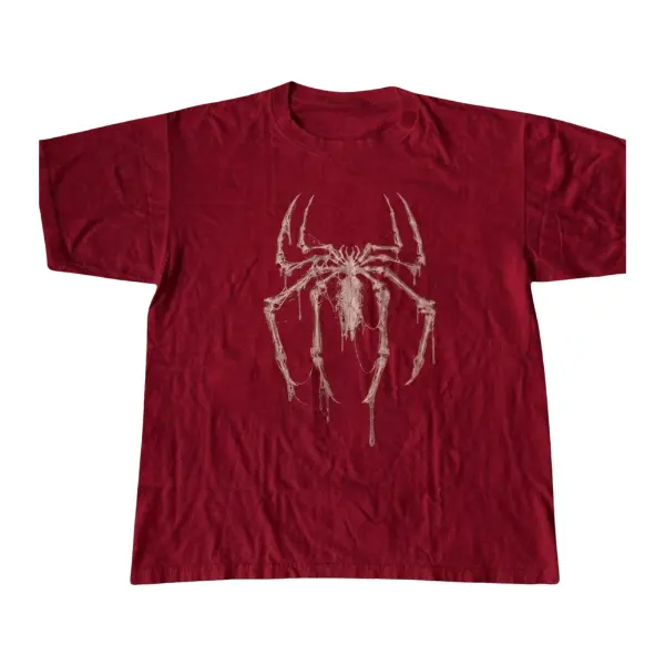 Vintage Spider Skeleton Graphic Tee, Animal T-Shirt, Unisex Gift Shirt, Gothic Grunge Y2K Emo Scene Amity Affliction Style Clothes Menswear Womenswear Streetwear