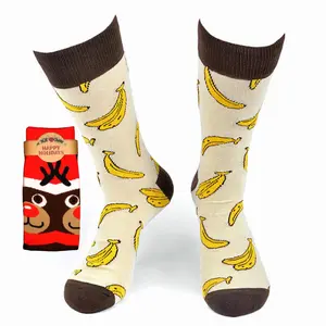 Men's Banana Novelty Socks, Men's Novelty Socks, Funny Animal Socks, Gift for Him, Christmas Gift, Gift under 20, Food socks, funny socks Dress Formal Casual Menswear Stylish