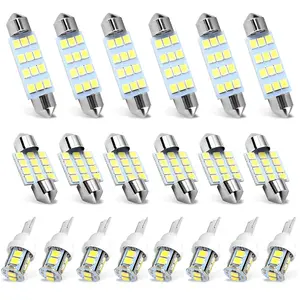 20PCS Multi-Function Car LED Interior Lights – T10 31mm/42mm Wedge Bulbs for Reading, Dome, License Plate & Trunk Lighting