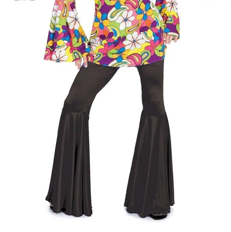 Black Elephant Bell Bottom Pants - Disco 1970's - Costume - Women - 4 Sizes