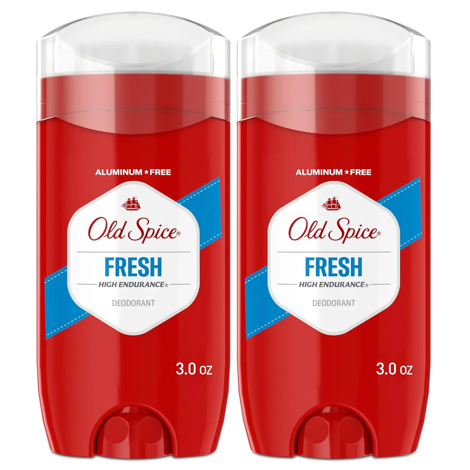 Old Spice Aluminum Free Deodorant for Men, High Endurance, 24/7 Lasting Freshness & Long Lasting Scent, 24/7 Advanced Sweat & Odor Protection, Fresh Scent, 3.0 oz (Pack of 2)