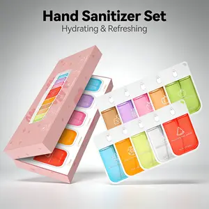Travel Size Hydrating Hand Sanitizer & Moisturizer Set, 10-Pack Assorted Scents, Portable Pocket Size for Women, Kids, Travel, Office, Gifts