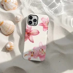 Pink Hibiscus Phone Case, Tropical Floral, Flower Print Cover for iPhone 11–17 Pro Max