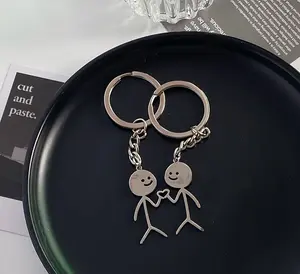 Matching Couple Keychains Set, Cute Funny Keychain for Boyfriend Girlfriend, Best Friend Backpack Charm, Anniversary Valentine‘s Day Gift for Couples