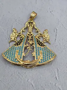 virgin religious pendant gold plated
