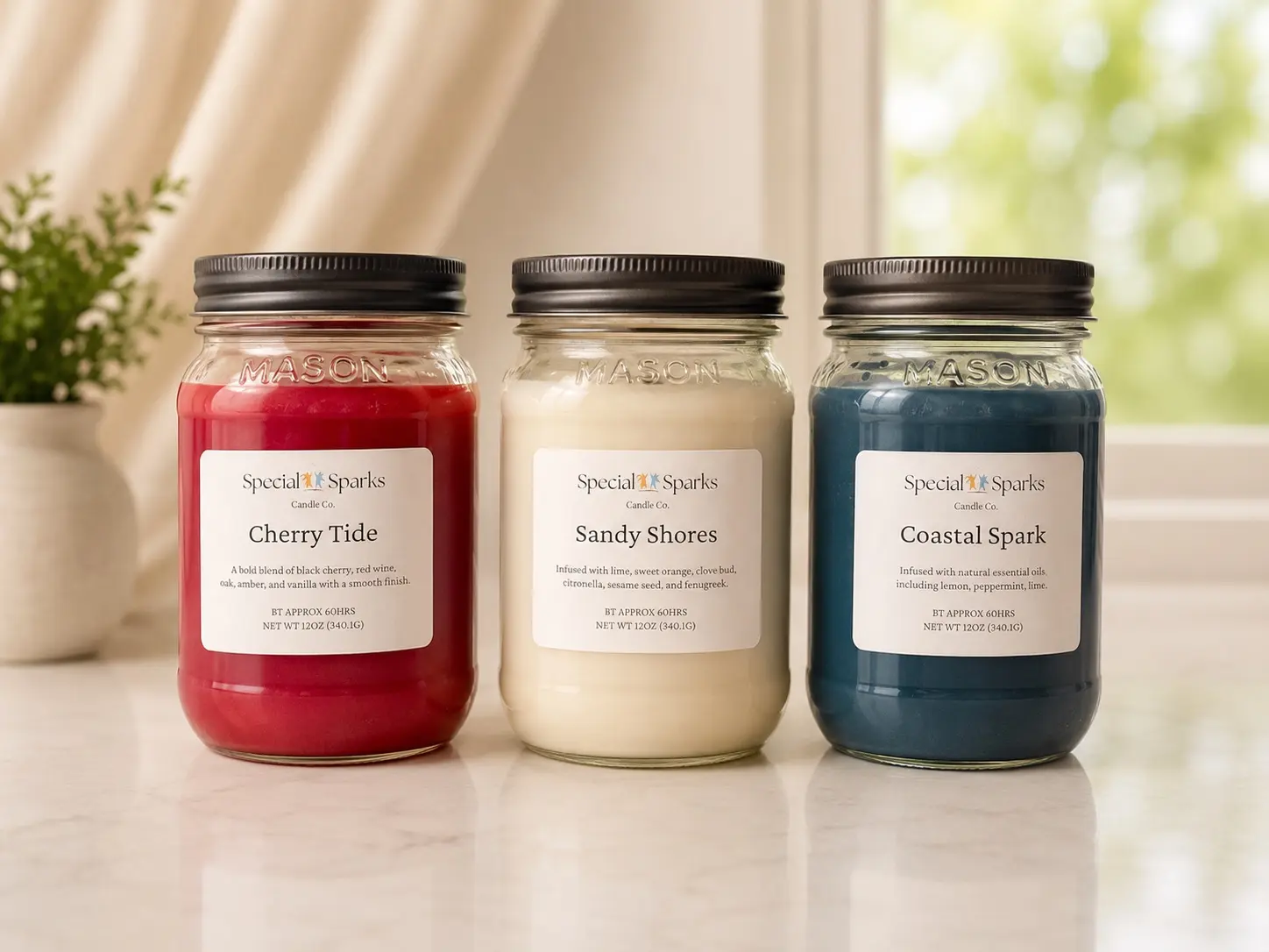 Sparkling Shores Trio Candle Set