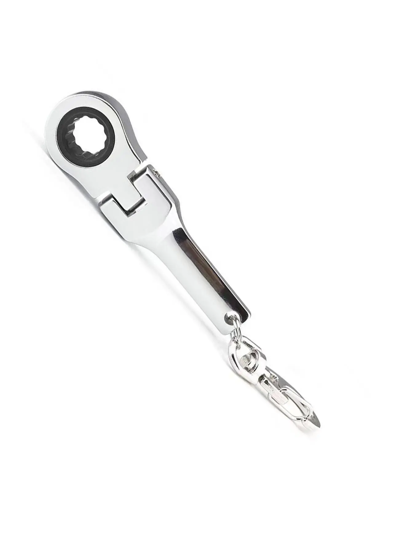 Adjustable Ratchet Wrench Keychain, Creative Durable Metal Keychain for Men & Women, 0.39inch/10mm Ratchet Wrench Hand Tools Keychain, Fashion Keychain for Daily Use, Multitool Keychain Opener