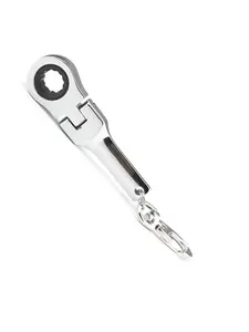 Adjustable Ratchet Wrench Keychain, Creative Durable Metal Keychain for Men & Women, 0.39inch/10mm Ratchet Wrench Hand Tools Keychain, Fashion Keychain for Daily Use
