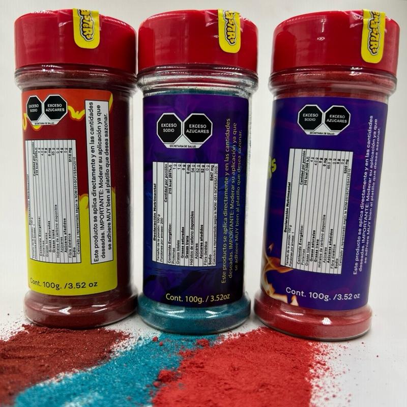 SPICEMASTERS: The Triple Heat Collection Snack Seasoning Original Flavor Spicy Chile Lime Complete Sazon All-Purpose Grilling Tex-Mex Chili Taco Traditional Mild Hot Authentic Mexican Shrimp and Bulk Single savory dish Salt Natural blue takis Extra viral