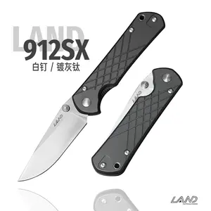 LAND 912SX EDC Pocket Folding Knife Outdoor Camping Adventure Hunting Rescue Survival 12c27 Blade Daily Tool Portable Knivescustom knives sharp mens gear  sharpcustom knives edc gear foldable knife mini knife lever lock knife edc gear mini knife camping