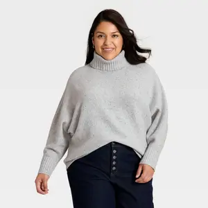 Women's Turtleneck Pullover Sweater - Ava & Viv Women's Turtleneck Pullover Sweater - Ava & Viv