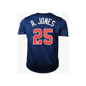 Andruw Jones Signed Atlanta Blue Custom Baseball Jersey (PSA)