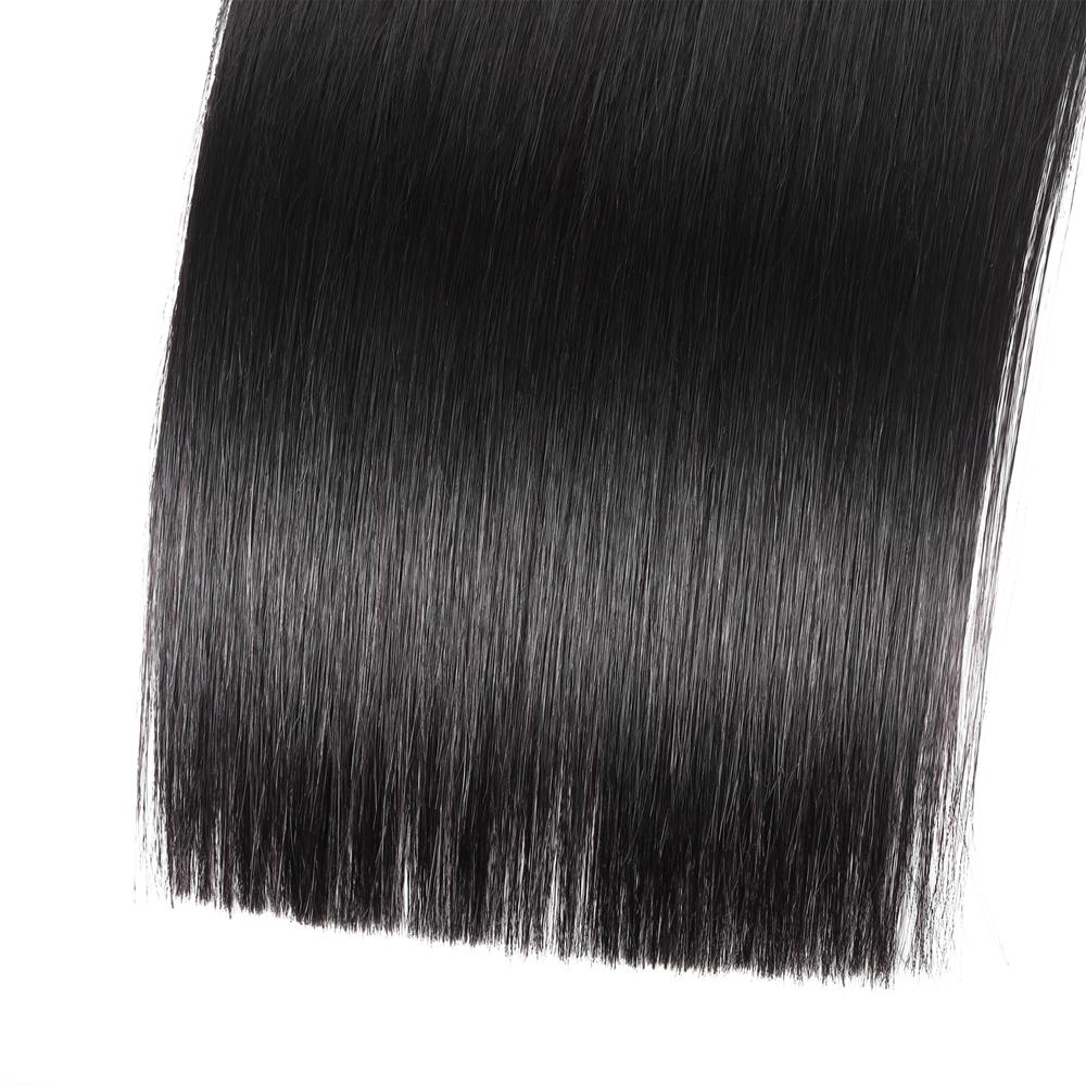 15A Upgraded 100% Premium Raw Human Hair Bundles With 2x6 Lace Closure Body Wave Virgin Human Hair Bundles Straight Hair Quick Weave Salon Quality Human Hair Bundles for Sew in Brazilian Hair Extensions