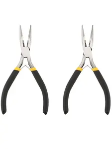 2PCS Mini Precision Tweezers Set, Anti-Slip Handle, Durable Grip, Ideal for Crafting & Repairing, Perfect Tool for DIY Projects