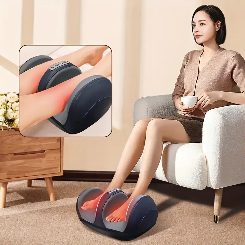 Multifunctional Home Leg Massager with Heating Technology & Rolling Motions, Suitable for Calves, Feet, Hands, Daily Relaxation, Ideal Gift for Parents foot massager