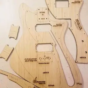 Custom Hybrid Meteora HH Strat Guitar Body Template 4strat Neck 3ply METEOR
