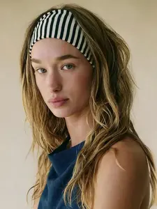 1pc Women's Striped Headband for Daily Wear, Comfortable Sports Yoga Spa Headband, Fashionable Hair Accessory for All Occasions, Elastic Headbands, Soft Headband, Chic Headbands, Workout Headband