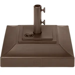 Best Choice Products Fillable Plastic Patio Umbrella Base Stand, Pole Holder w/ Adjustment Knob, Pyramid Design