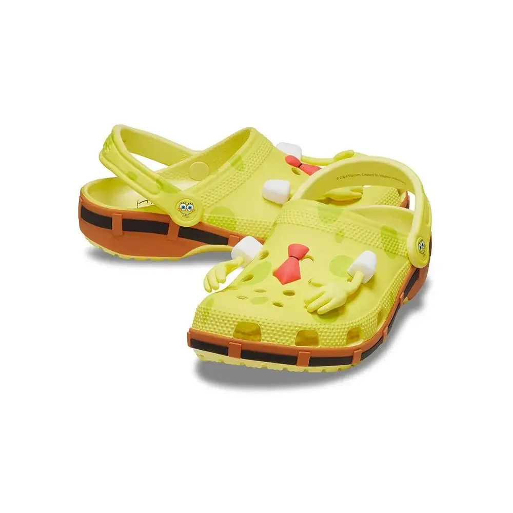 Crocs Spongebob Classic 209824-7HD Clogs Men's US 8 Yellow Casual Shoes JAX2119