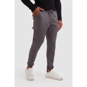 Cuffed Cargo Pants in Graphite