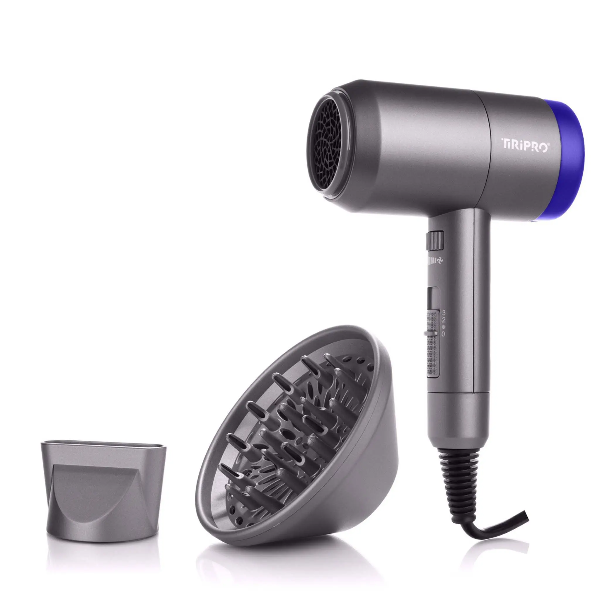 Tiri Pro Prisma Pro Dryer with Adjustable Airflow Technology ( Accessories Included) |  Professional Lightweight Blow Dryer - Concentrator & Diffuser Included - Frizz-Free Shine - Hair Styling Tool