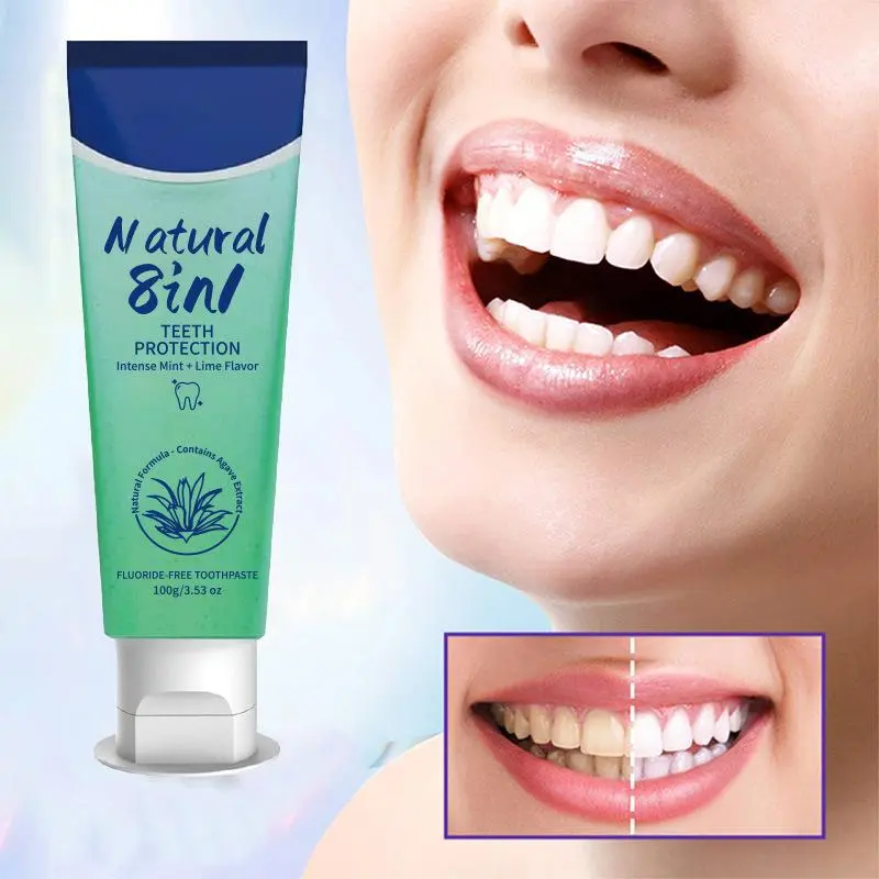 Niacinamide + Probiotic Toothpaste – Natural Blue Agave Whitening Paste for Stronger Enamel & Fresh Breath