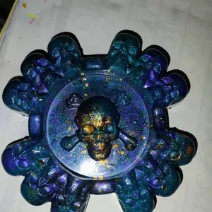 Handmade Skull Ashtray, Lighter Accessory with Custom Orders Available