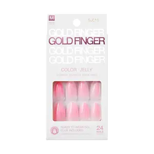 Gold Finger Jelly Color Nails - Chantilly Pink
