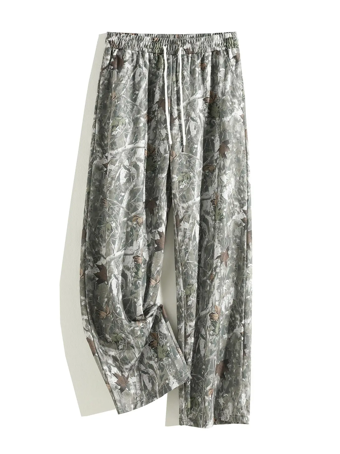 Women's Camouflage Print Tie Waist Drawstring Loose Sweatpants, Casual Comfy Jogger Pants for Daily Wear, Ladies Bottoms for All Seasons