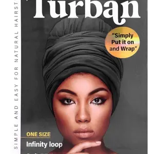 Qfitt Easy Turban - One Size Fits Most, Soft DTY Brushed Fabric, Infinity Loop, Unisex, Easy and Easy to Wear, Casual Style hair scarf