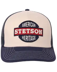 Stetson Men's American Heritage Patch Trucker Cap - 07-077-0102-0115 Wh