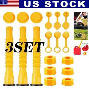 3SET Replacement Gas Can Spout Nozzle Vent Kit for Plastic Gas Cans Old Style Cap7 , 1Set