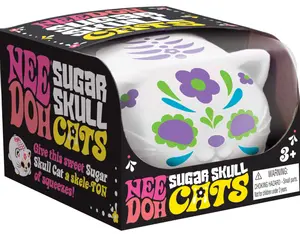 NeeDoh Skull Cat Squeeze Toy- Stress Relief Toy