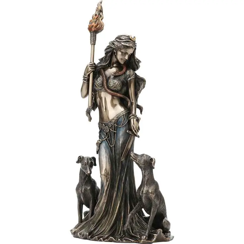 Hecate Greek Goddess of Magic and Her Hounds Statue Hecate Greek Goddess of Magic and Her Hounds Statue