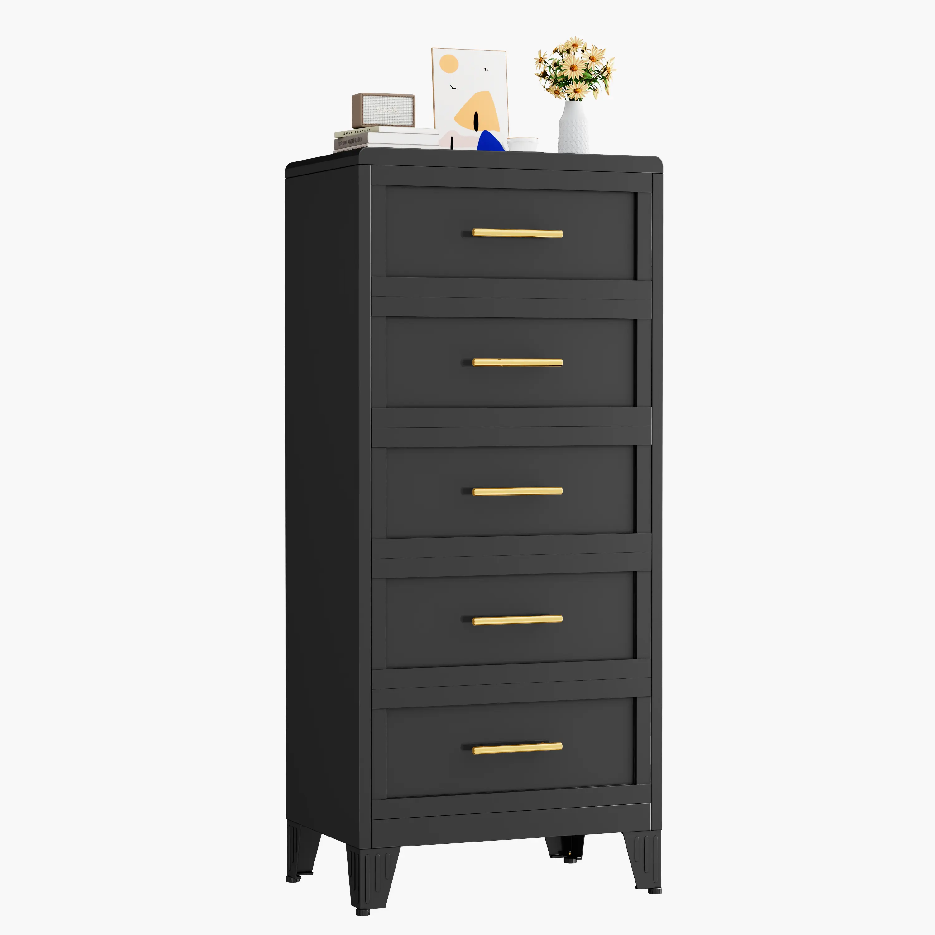 5 Drawers Black
