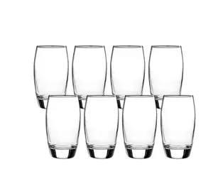 Ellendale Drinking Glasses 16 Ounces Set of 8 Drinkware Clear Glassware for Everyday Use