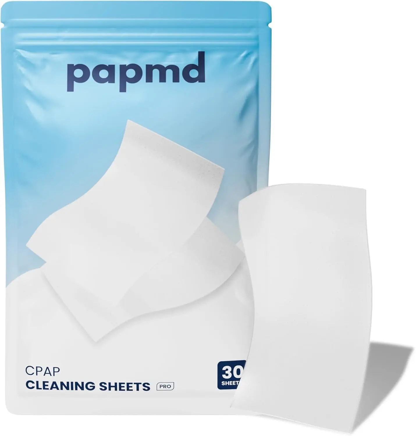 CPAP Cleaning Sheets Pro - for Light to Moderate Buildup on Mask, Tubing & Water Chamber | Dissolvable CPAP Cleaning Supplies, Unscented, Soak & Rinse, No Scrubbing, No Residue, 30 PCS