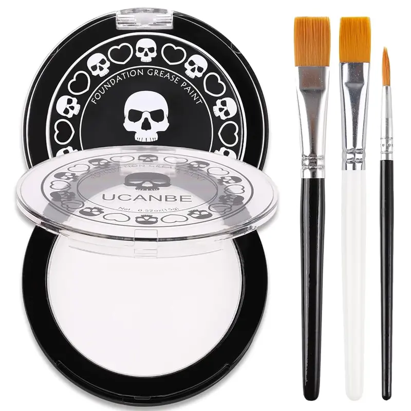 UCANBE Professional Smooth Oil-Based Face & Body Paint Cosmetic Kit - Non-Toxic, Orange, Ginger Yellow, Cream Shades, Blendable Full Coverage - For Children, Halloween Zombies, Animals, Avatar Arts Makeup,familyfun