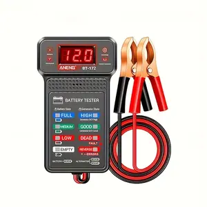 Bt172 Car Battery Tester, Vehicle 12V 100-2000 Cca Digital Car Battery Analyzer, Portable Lightweight, Abs Enclosure Material, No Ca Prop 65 Re