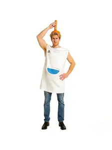 Adult Fun Toilet Set - Fun Carnival Prank Costume with Plunger Props Humorous Role-playing for Carnival Parties Comedy Performances, and Prank Activities