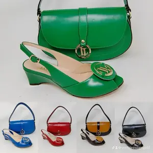 Lavinial Sandals with logo & Matching Handbag Set for Women