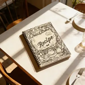Vintage Recipe Book for Food Enthusiasts, Essential Retro Kitchen Notebook, Stylish and Practical Cooking Journal