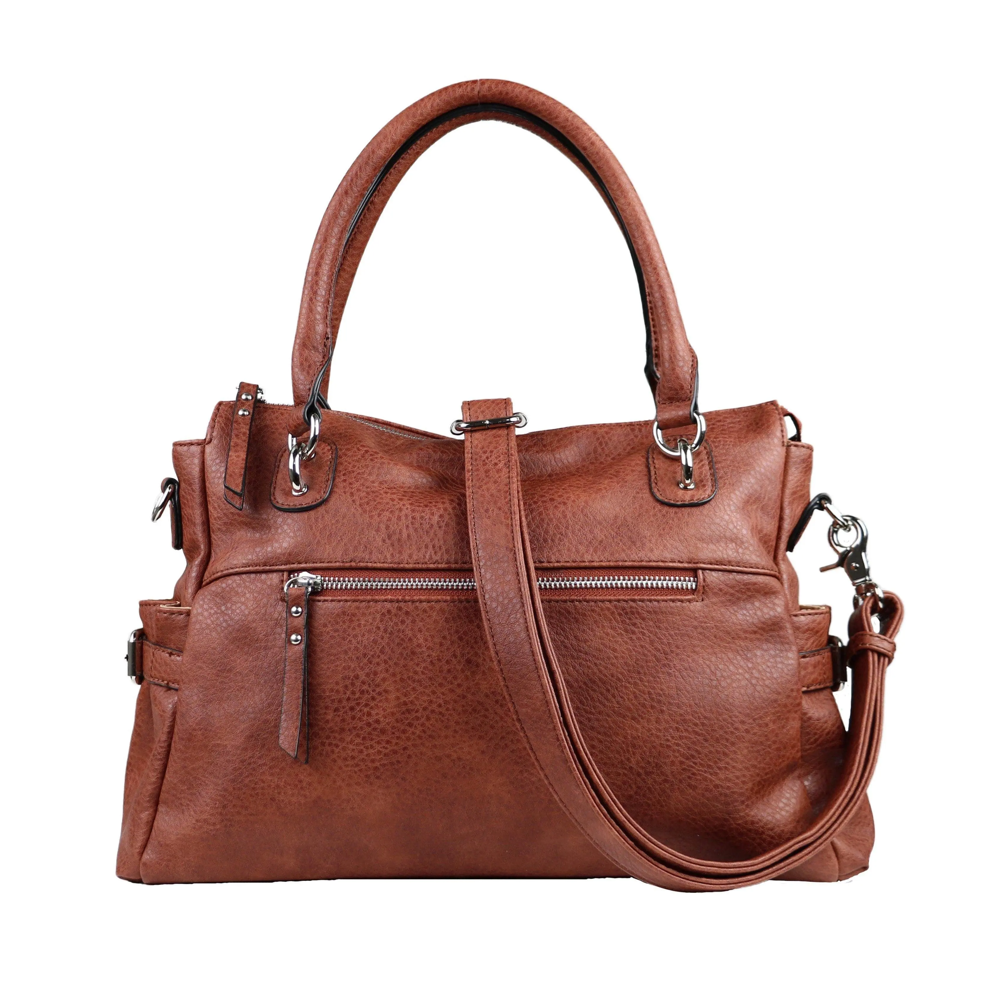 Anti-Theft Jessica Satchel with Locking Zippers
