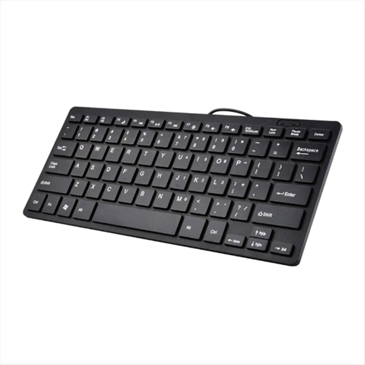 Compact Wired Keyboard USB - Ultra-Thin Keyboard for PC Mini Gaming Keyboard Black Compact Wired Keyboard USB - Ultra-Thin Keyboard for PC Mini Gaming Keyboard Black