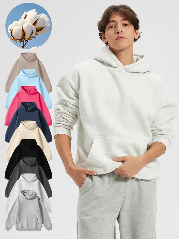 Comfortable Cotton Hoodie for Men - Soft and Cozy Sweatshirt in Multiple Colors - Perfect for Daily Wear and Relaxation